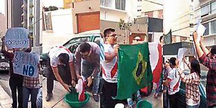 Pepitas:Manifestantes van a casa de Susana Villarán para lavar banderas pero llama la atención de qué país eran...