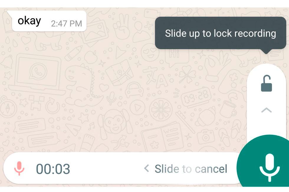 ¿Se puede grabar un mensaje de audio en las conversaciones de tus amigos y mandarlo más tarde en WhatsApp? (Foto: WhatsApp)