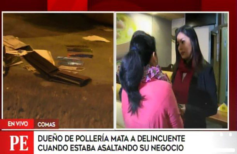 La Policía se encuentra buscando al cómplice que huyó. (Foto: captura América TV.)