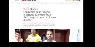 Juan Pablo Vergara: Prensa mundial informó así sobre trágica muerte de jugador de Binacional | VIDEO | FOTOS