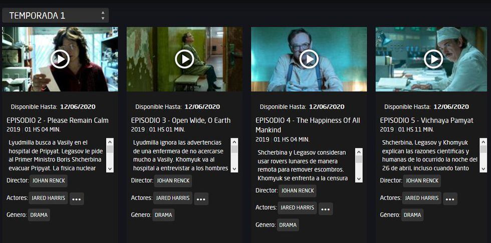 Tampoco en los créditos de la serie en la plataforma HBO GO figura el nombre de la autora de "voces de Chernóbil". (Foto: DirectvPlay)
