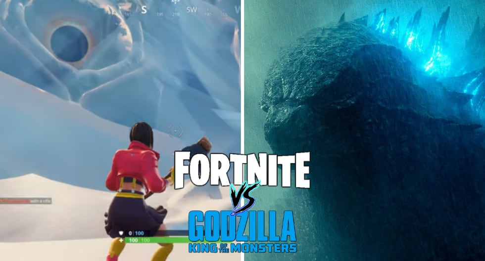 ¿Godzilla será el próximo "invitado" en Fortnite? (Foto: Fortnite Insider en YouTube/Warner Bros.)