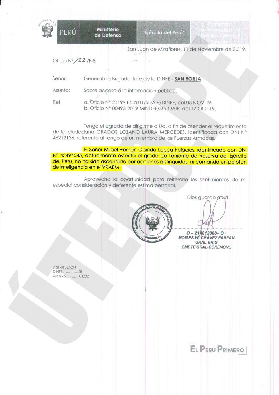 Mijael Garrido Lecca asegura que es capitán y que comanda pelotón en el Vraem pero Ejército lo desmiente. Foto: Utero.pe