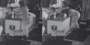 Mujer quedó atrapada dentro de un bar y no encontró mejor manera de esperar ayuda, que tomándose la cerveza