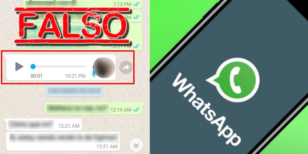 El falso audio viene circulando por WhatsApp. Composición: Trome