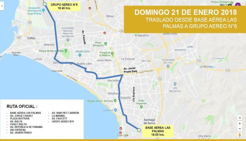 Rutas Papa Francisco en Lima (Difusión)