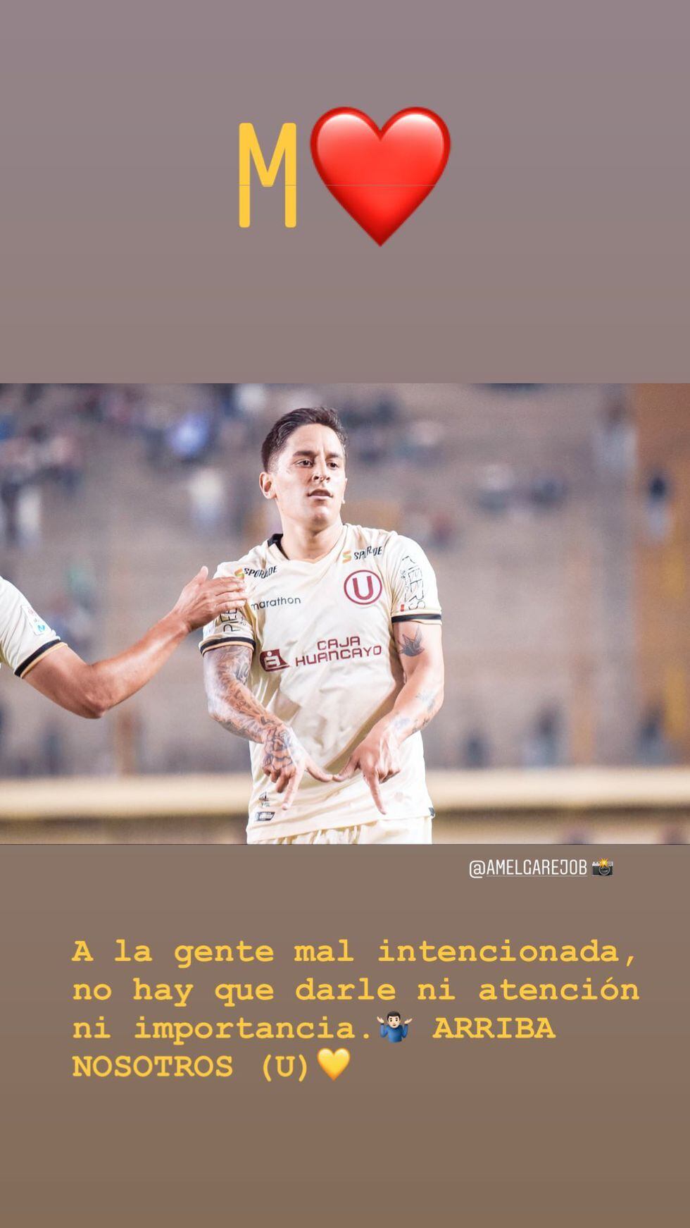 Esta fue la explicación de Alejandro Hohberg sobre su festejo. (Foto: Intsgaram)