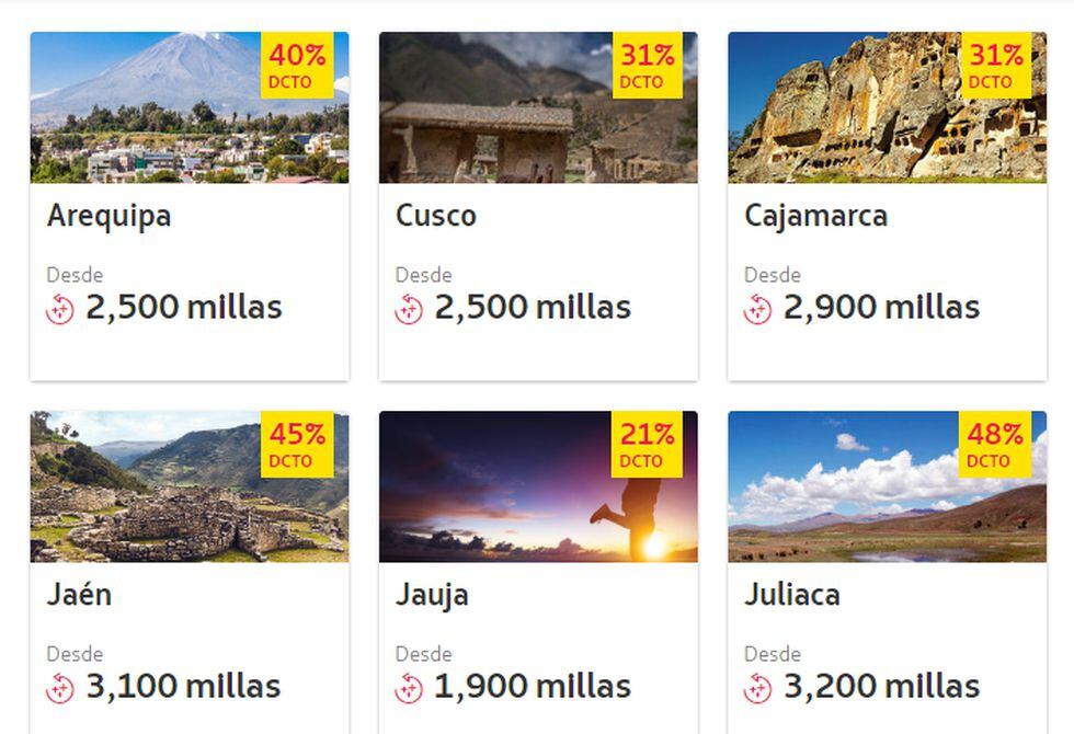 Canjes de pasajes en Latam