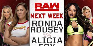 WWE: Ronda Rousey tendrá su primera lucha en Monday Night RAW la próxima semana ante Alicia Fox | FOTOS
