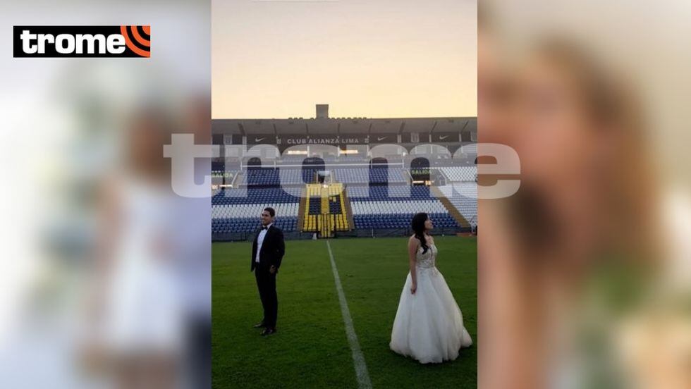 Viral: Pareja hincha de Alianza Lima hizo sesión de fotos para su matrimonio en Estadio deViral: Pareja hincha de Alianza Lima hizo sesión de fotos para su matrimonio en Estadio de Matute Matute