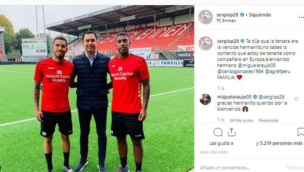 El mensaje de bienvenida de Sergio Peña a Miguel Araujo.