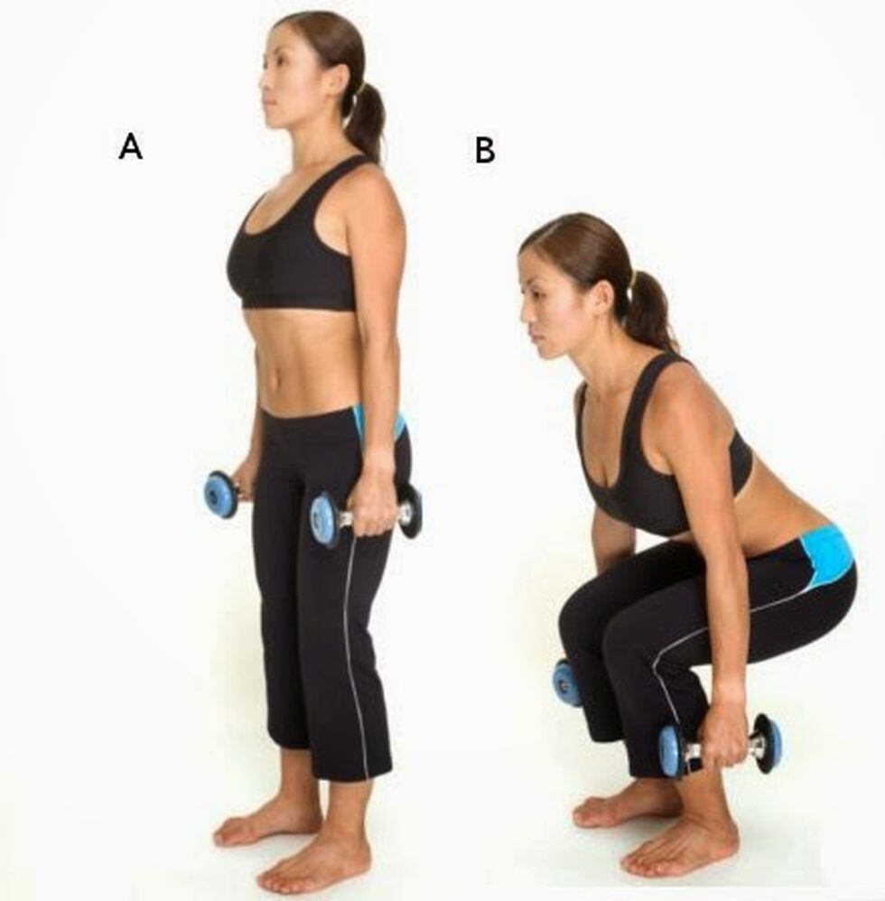 SENTADILLAS CON MANCUERNA.