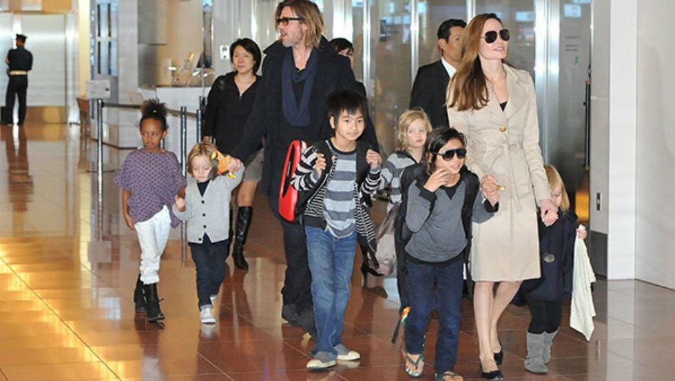 Brad Pitt y su familia.