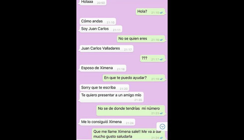 Mensajes a Geraldine Bazán en Instagram