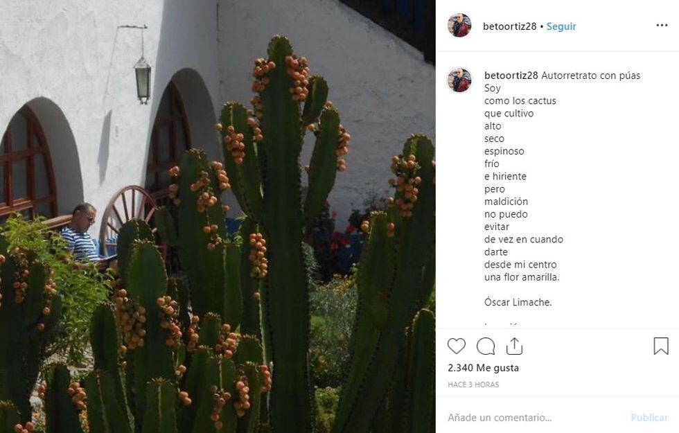 Beto Ortiz en Instagram