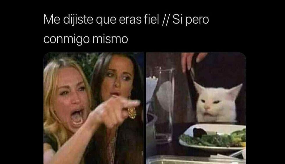 "Me dijiste que...", la historia detrás del meme de la mujer y el gato