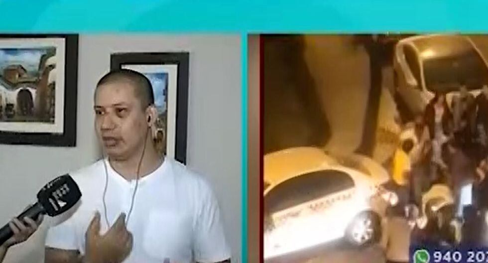 El hombre es agredido por tres sujetos. (Foto: Captura/Latina)