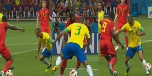 Brasil vs Bélgica:Romelu Lukaku y su genial 'huacha' a Miranda que asombró a todo el Kazán Arena | VIDEO
