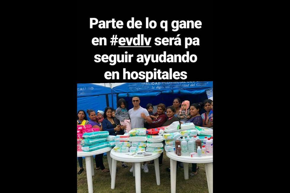 Jonathan Maicelo en Instagram con donaciones para hospitales