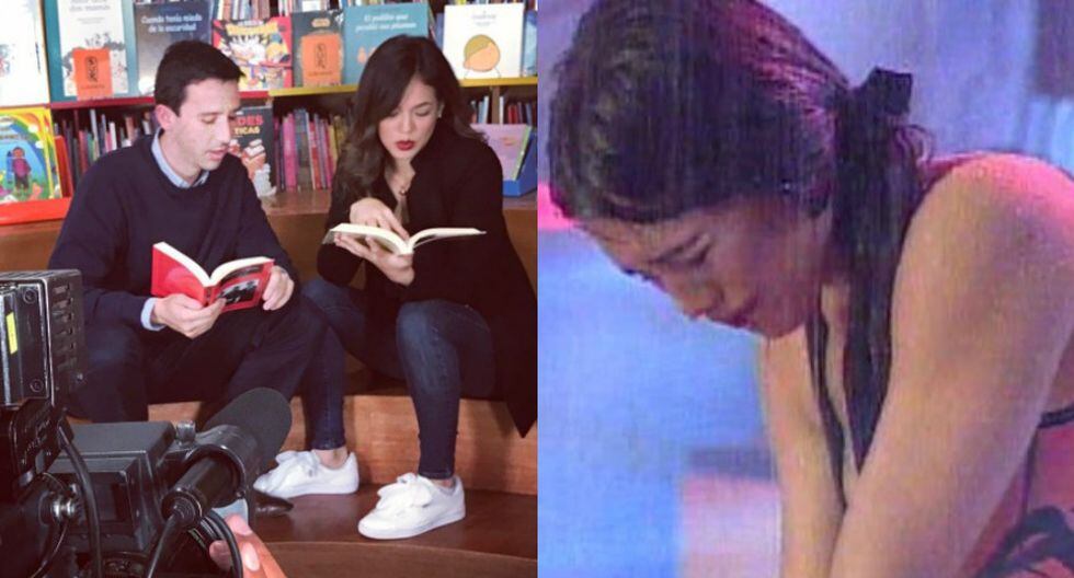 Jazmín Pinedo sorprendió como invitada en programa de libros.