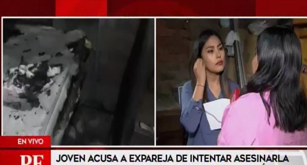 La joven denunció que su ex pareja la golpeaba cuando intentaba denunciarlo por agresión, en Ate. (Captura: América Noticias)