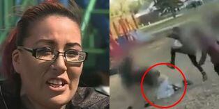 ¡Terrible! Niños golpean brutalmente a una madre que los regañó porque estaban tirando piedras a un anciano