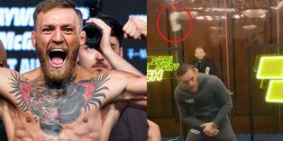 Seguidor de Khabib le tiró un botellazo a Conor McGregor durante conferencia | VIDEO
