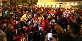 Brasileños y argentinos arman la previa de la final de la Copa Libertadores en Lima