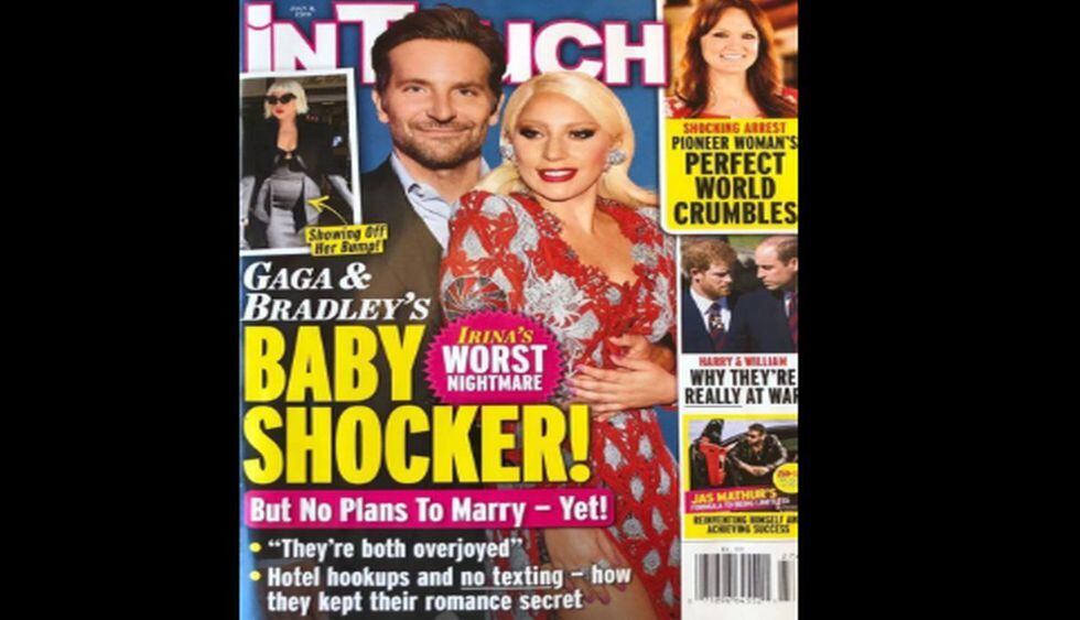 Lady Gaga está embarazada de Bradley Cooper, asegura revista estadounidense.