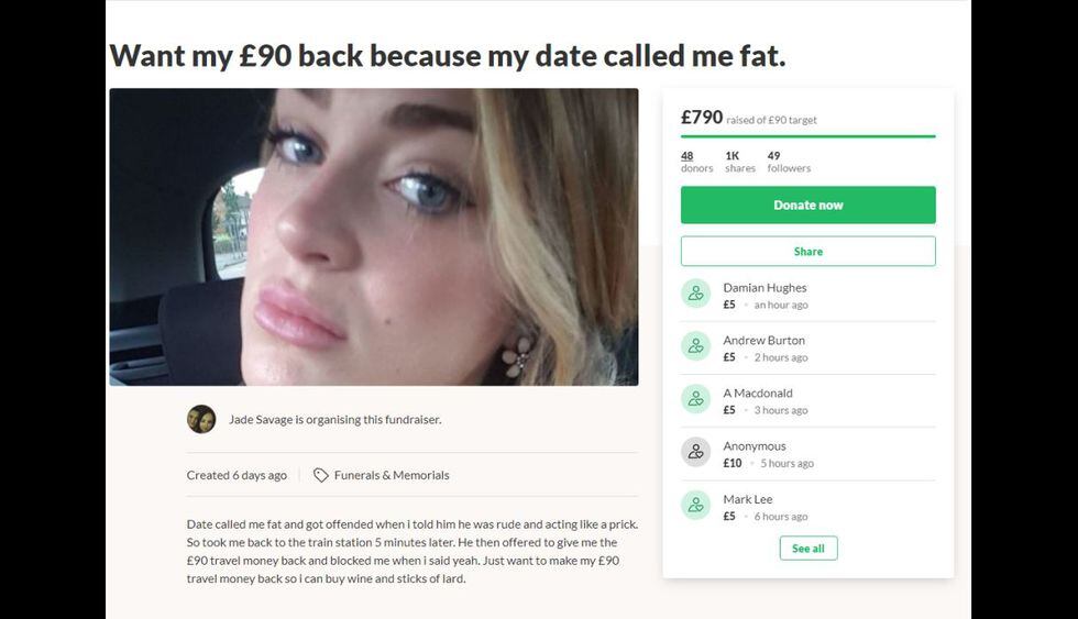 Jade Savage en GoFundMe