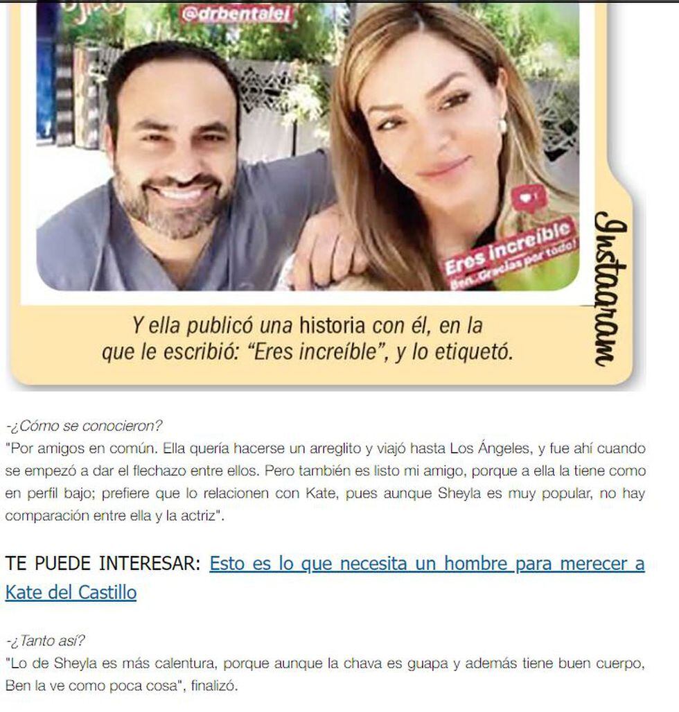 Sobre Sheyla Rojas (Revista TV Notas)