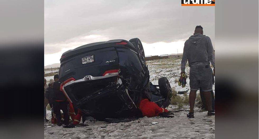 Jugadores del Binacional sufren brutal accidente en Puno. Foto: Guido Núñez | TROME