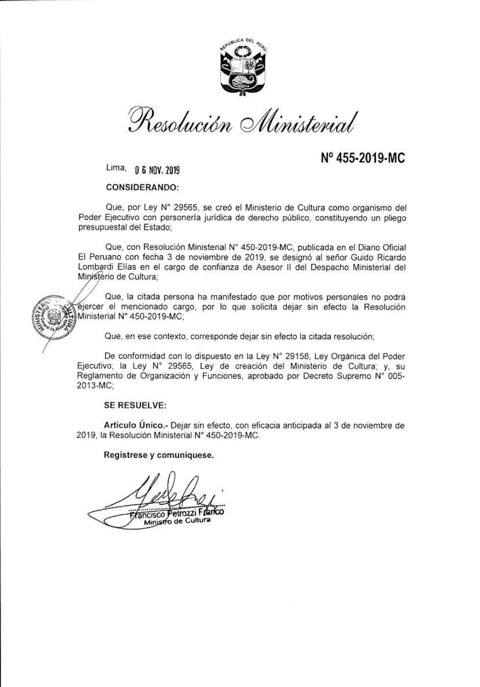 (Documento: Diario El Peruano)