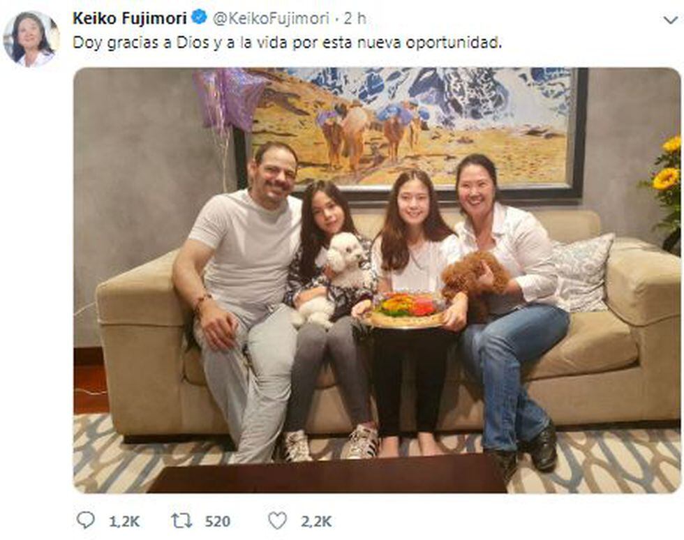 Keiko Fujimori pasa cumpleaños de su hija mayor en libertad y comparte el momento