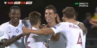 Cristiano Ronaldo puso el 2-1 con este GOLAZO en el Portugal vs Lituania por Eliminatorias a Eurocopa 2020 | VIDEO
