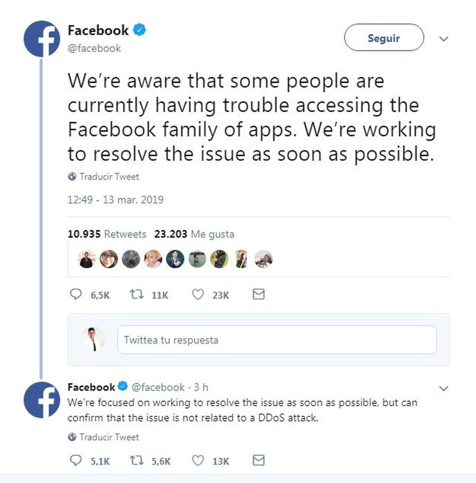 Caída de Facebook, Instagram y WhatsApp a nivel mundial hace que usuarios se quejen en Twitter